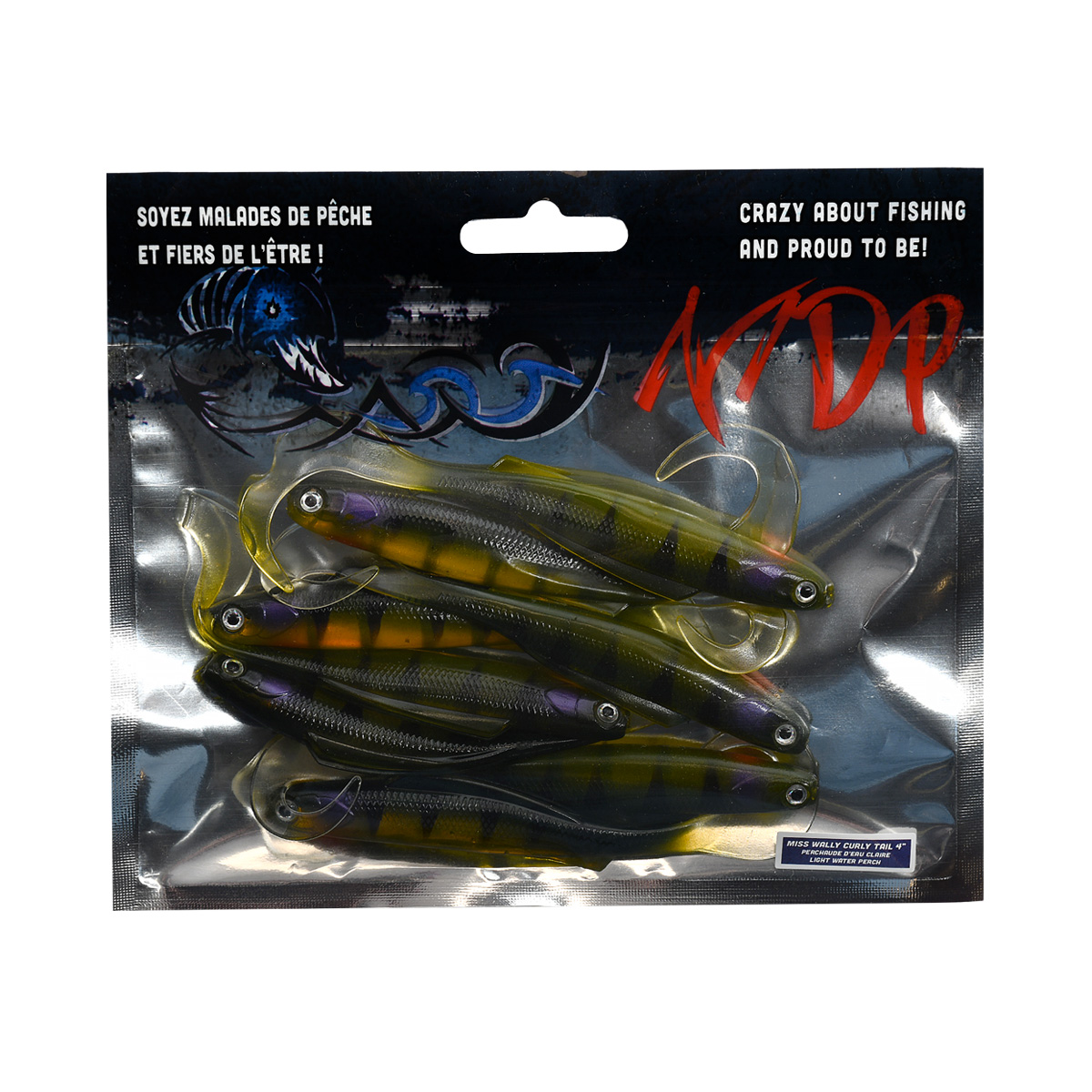 Malades de Pêche - Leurre souple Mme Wally Curly Tail 4''
