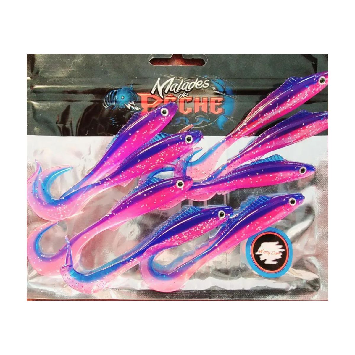 Malades de Pêche - Poisson nageur Méné Mme Wally Curly Tail - 3.5"