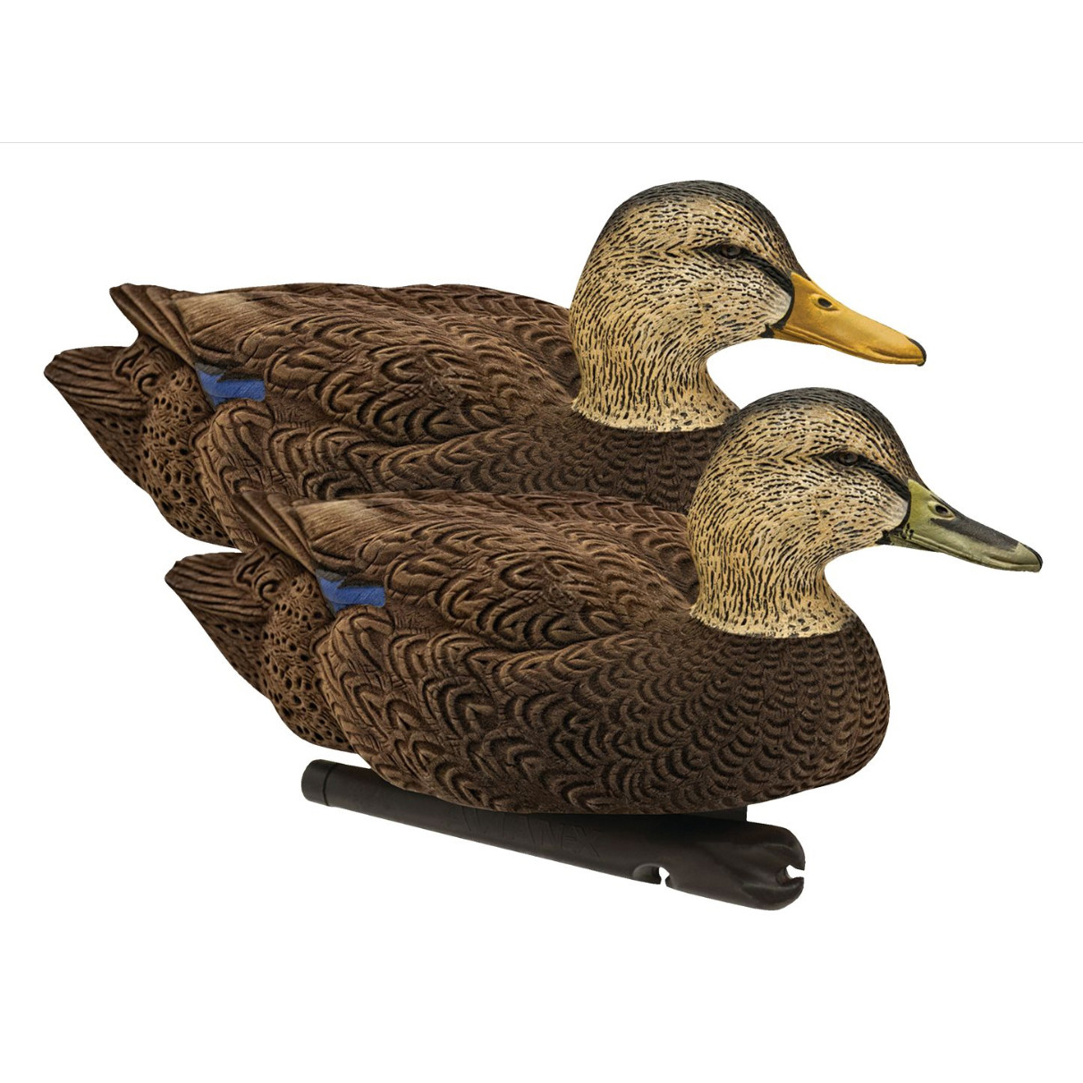 Avian X - Appelants flottants à canards noirs Topflight Flocked Black Duck