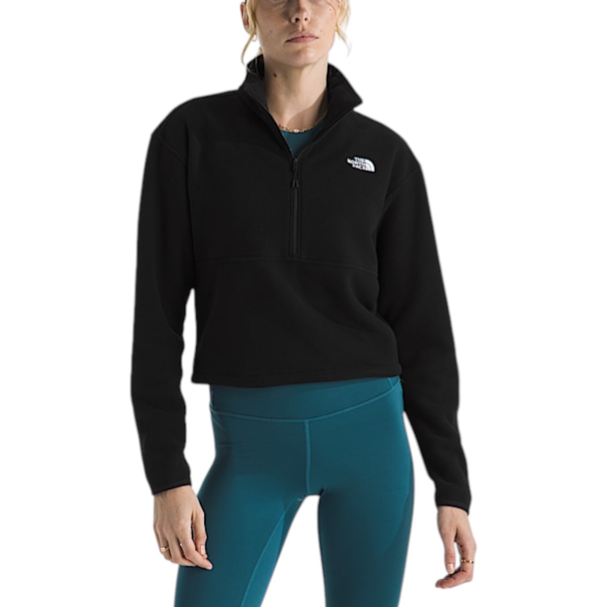 The North Face - Veste courte en polaire Glacier demi-fermeture à glissière pour femme