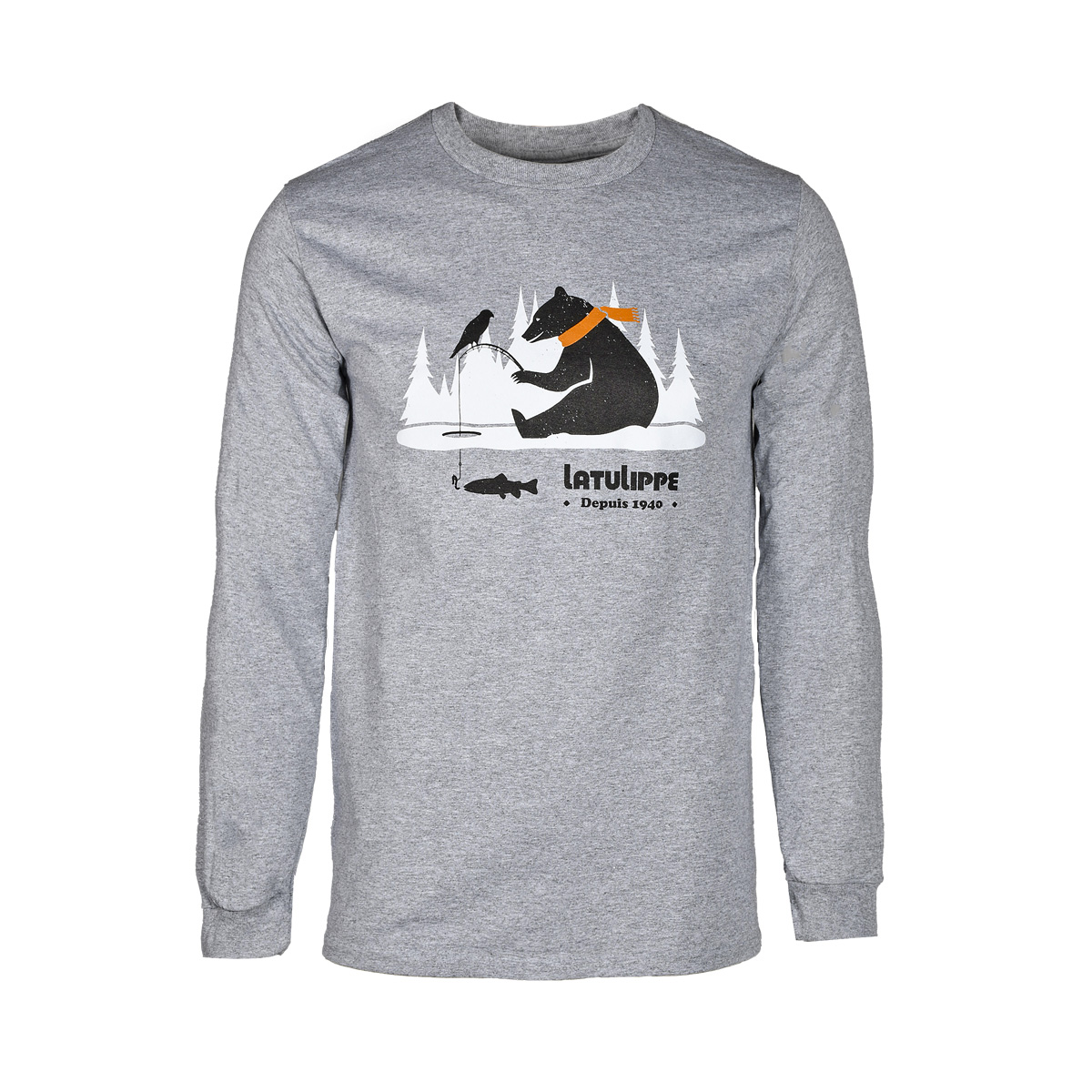 Latulippe - Men's "Ours pêcheur" Long Sleeve T-Shirt