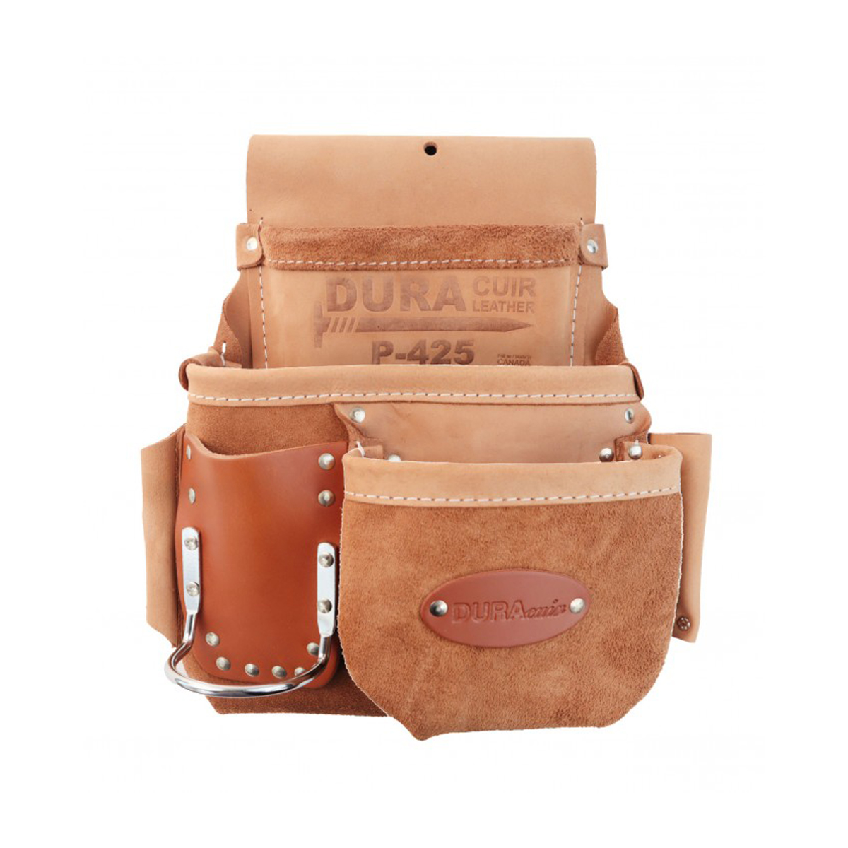 Dura Cuir - 3-Pocket Right Side Nail Pouch With Loops