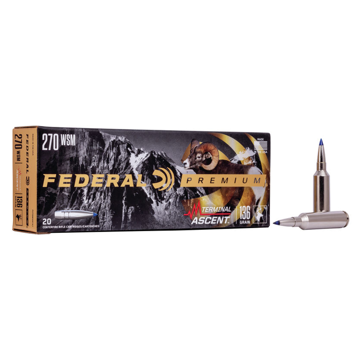 Federal Ammunition - Terminal Ascent 270 WSM 136 GR