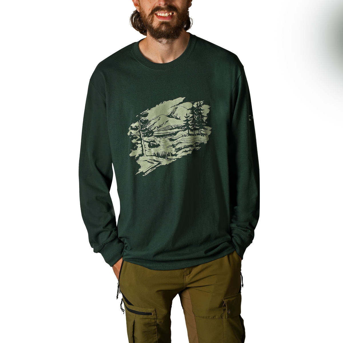 Pèlerin - Chandail à manches longues Paysage pour homme