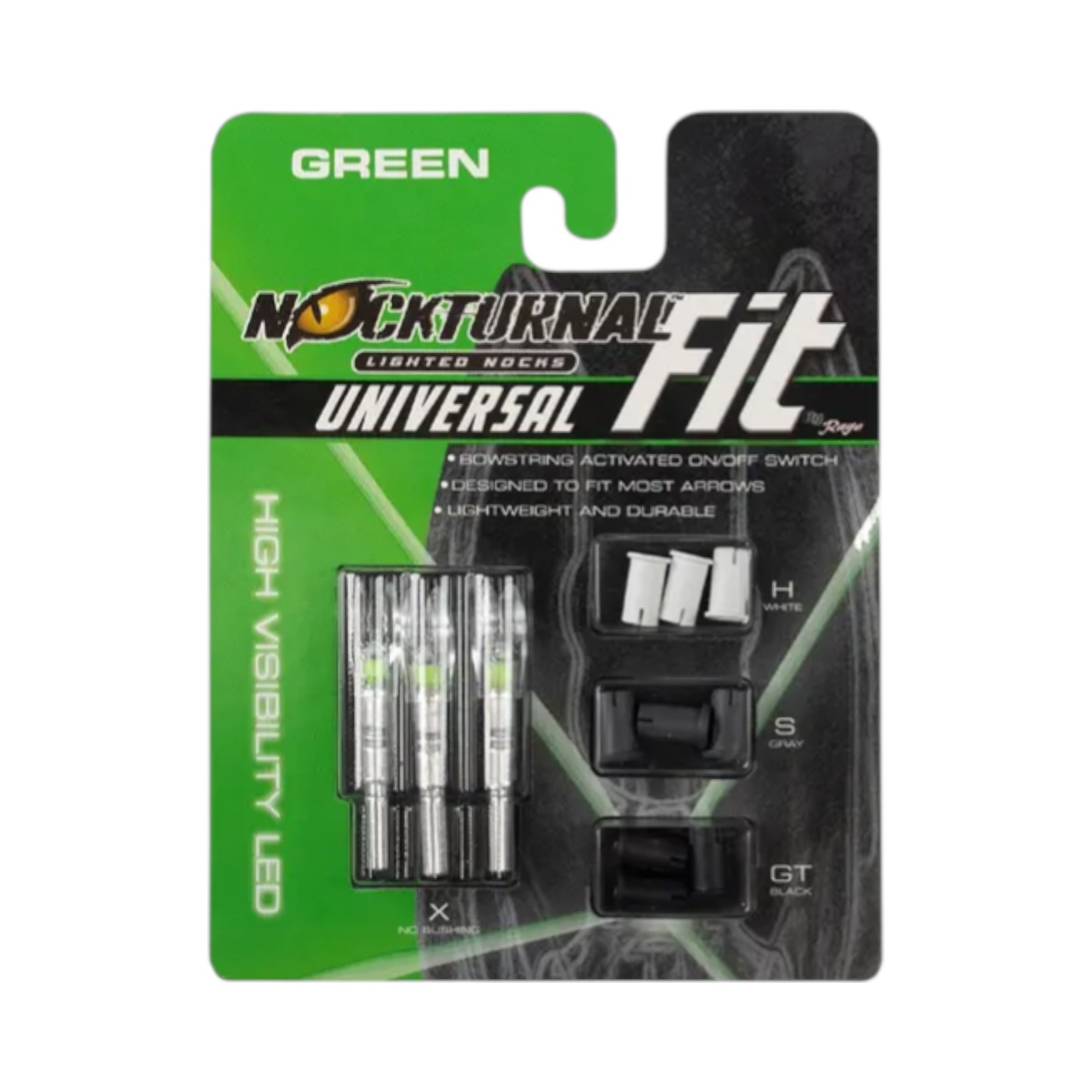 Nockturnal - Universal Fit Lighted Green Nocks