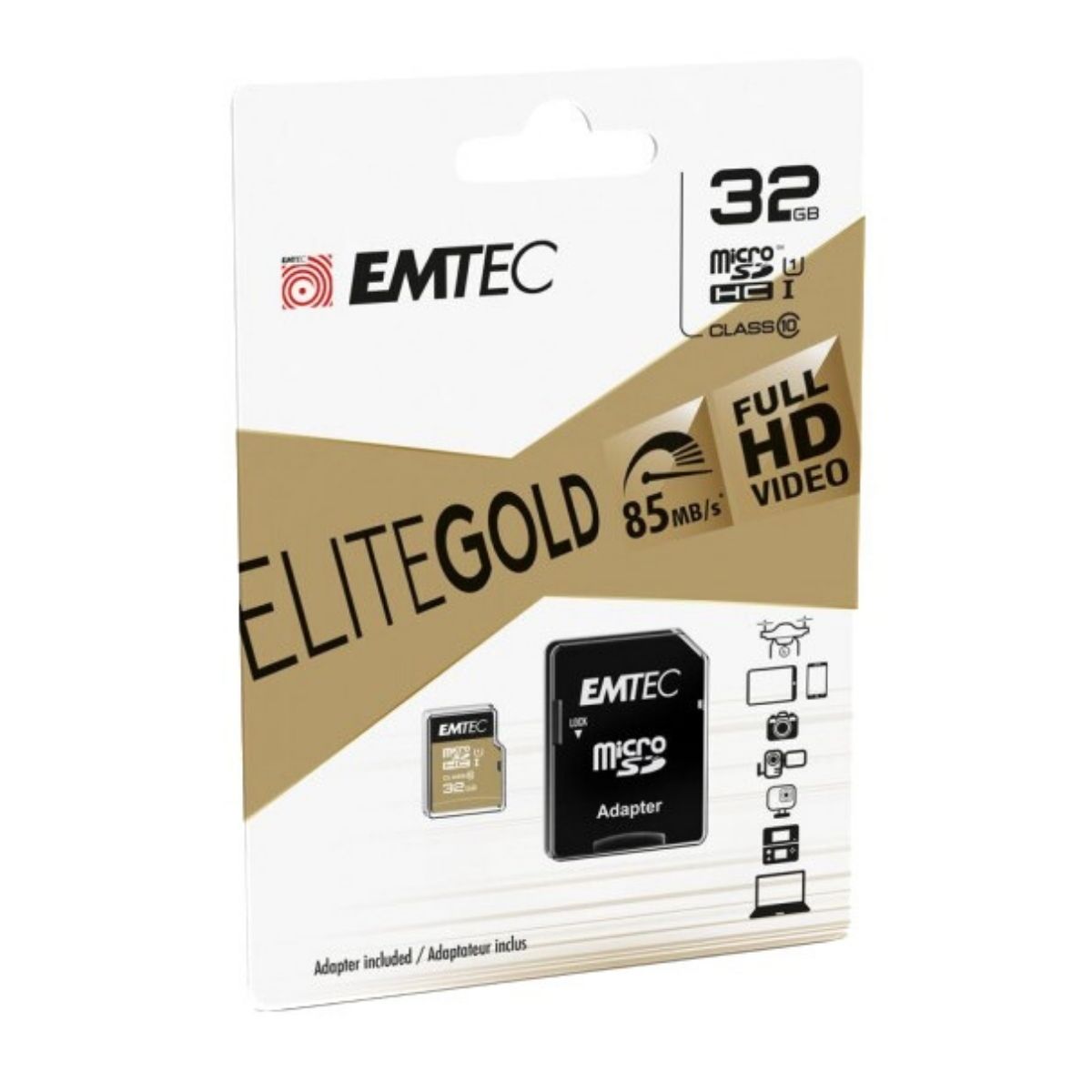 EMTEC - Micro SDHC Card Class10 Gold 32GB