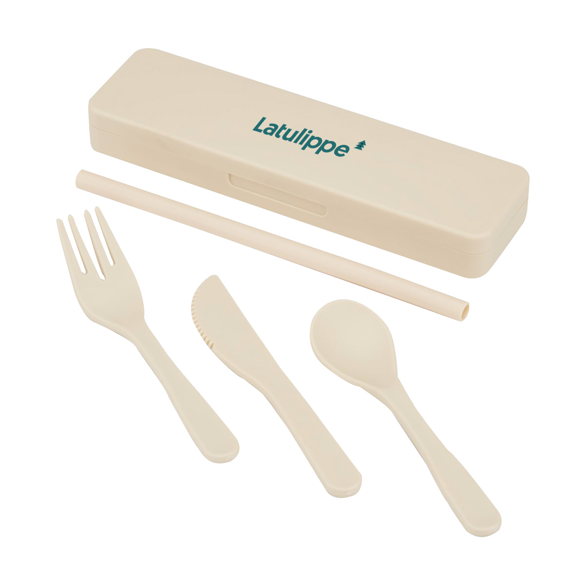 Latulippe - Ensemble d'ustensiles à emporter en plastique recyclé