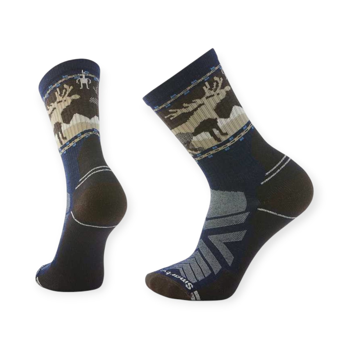 Smartwool - Chaussettes de randonnée mi-mollet Mountain Moose pour homme