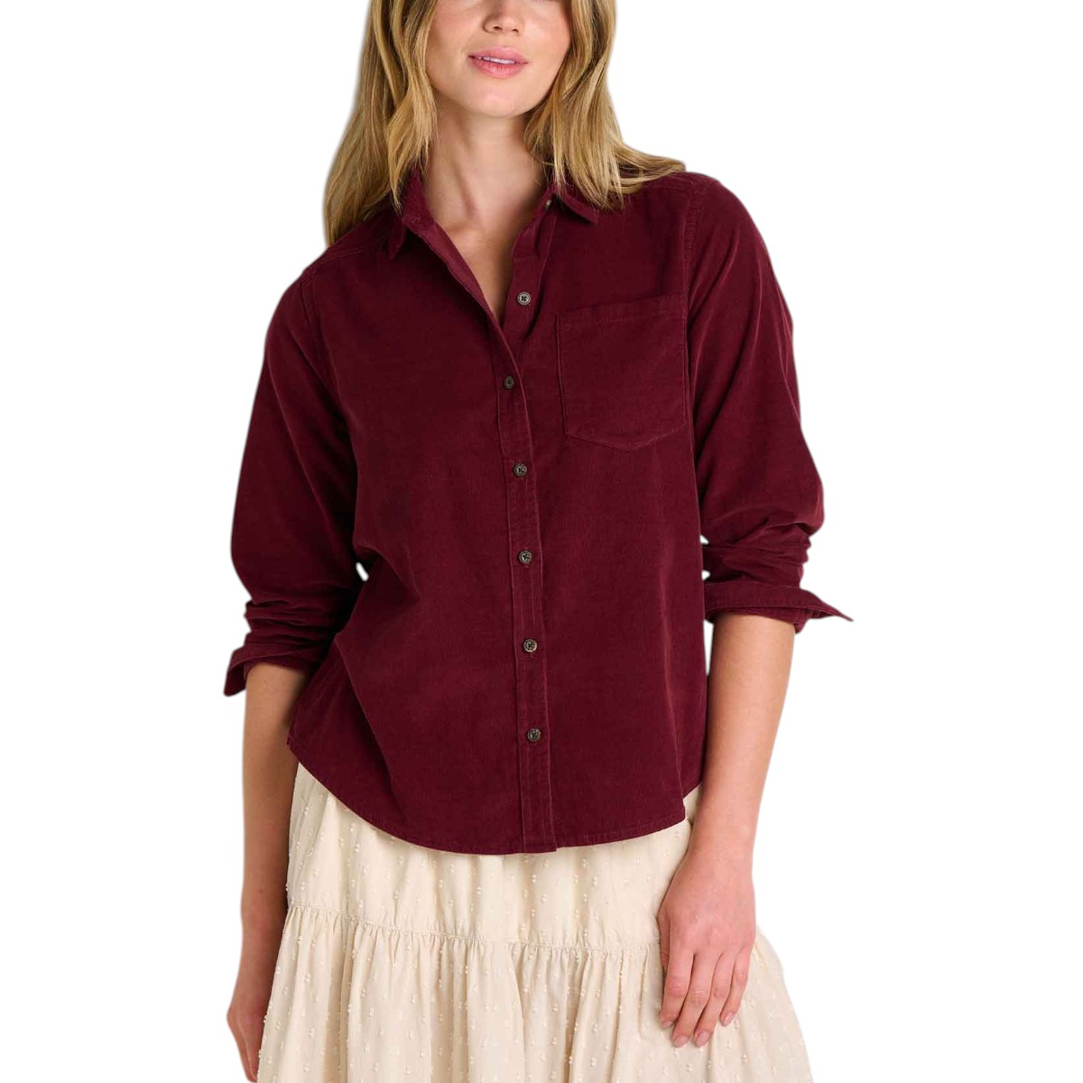 Toad and Co. - Chemise à manches longues en velours côtelé Cattail pour femme