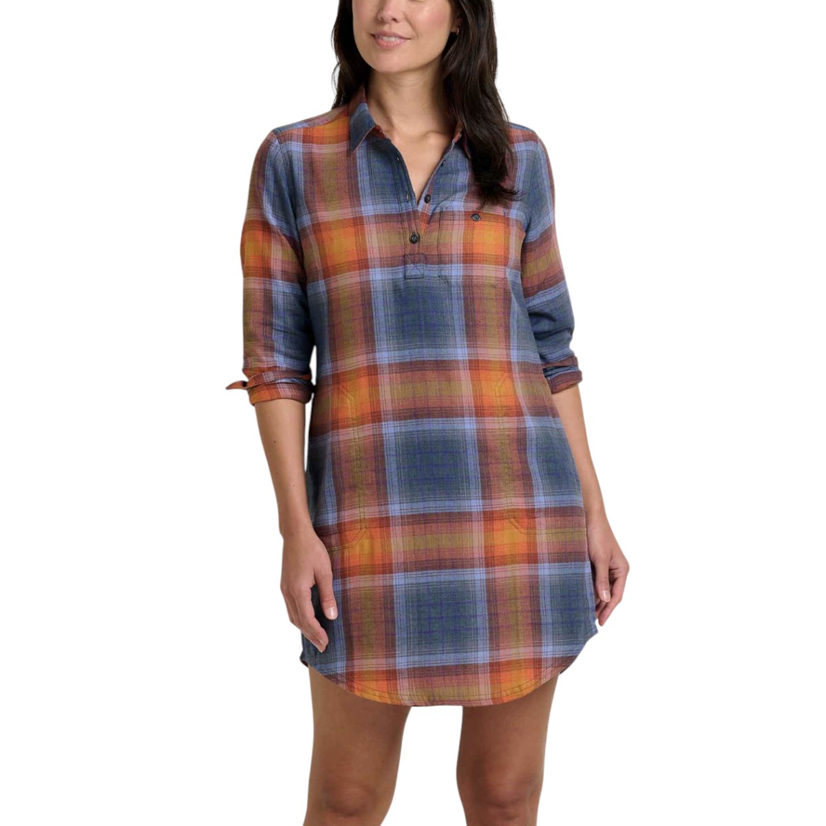 Toad and Co. - Robe chemise à manches longues Re-Form en flanelle pour femme