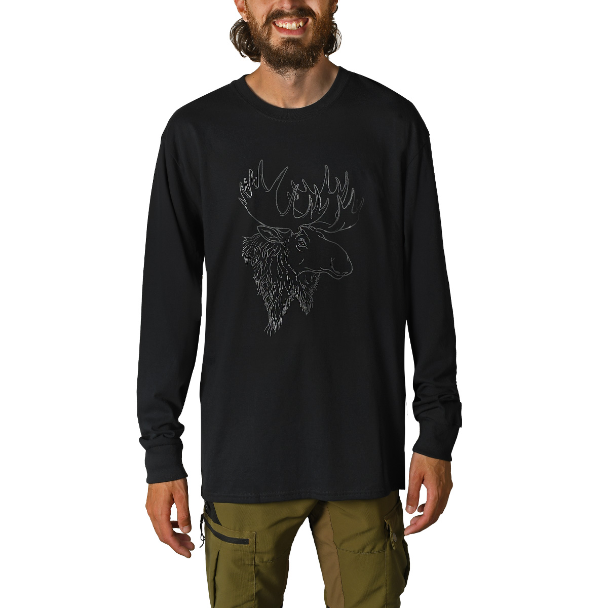 Latulippe - Men's Moose Long-Sleeve T-Shirt