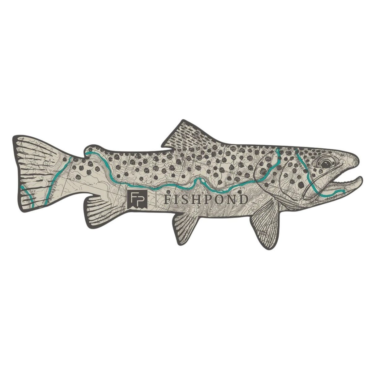 Fishpond - Autocollant Topo Trout