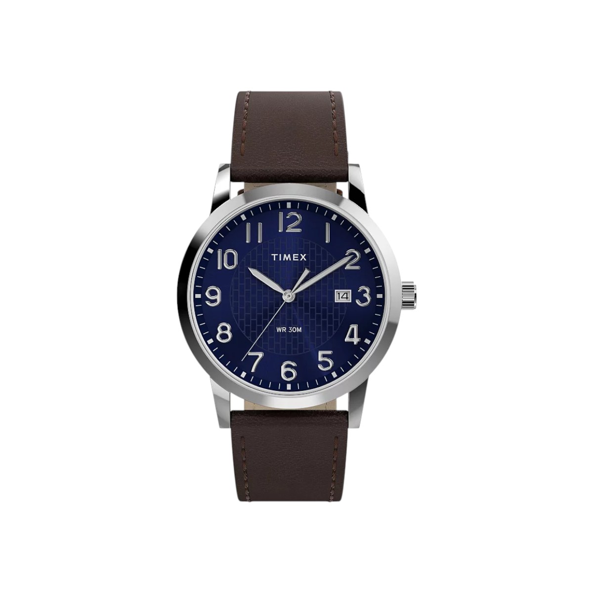 Timex - Men's Main Street Leather Strap Watch