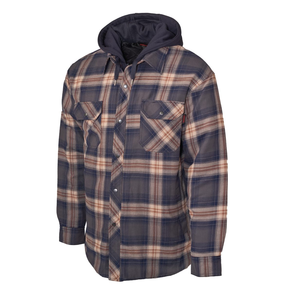 Tough Duck - Men's WS06 Quilt Lined Hooded Flannel Jac-shirt