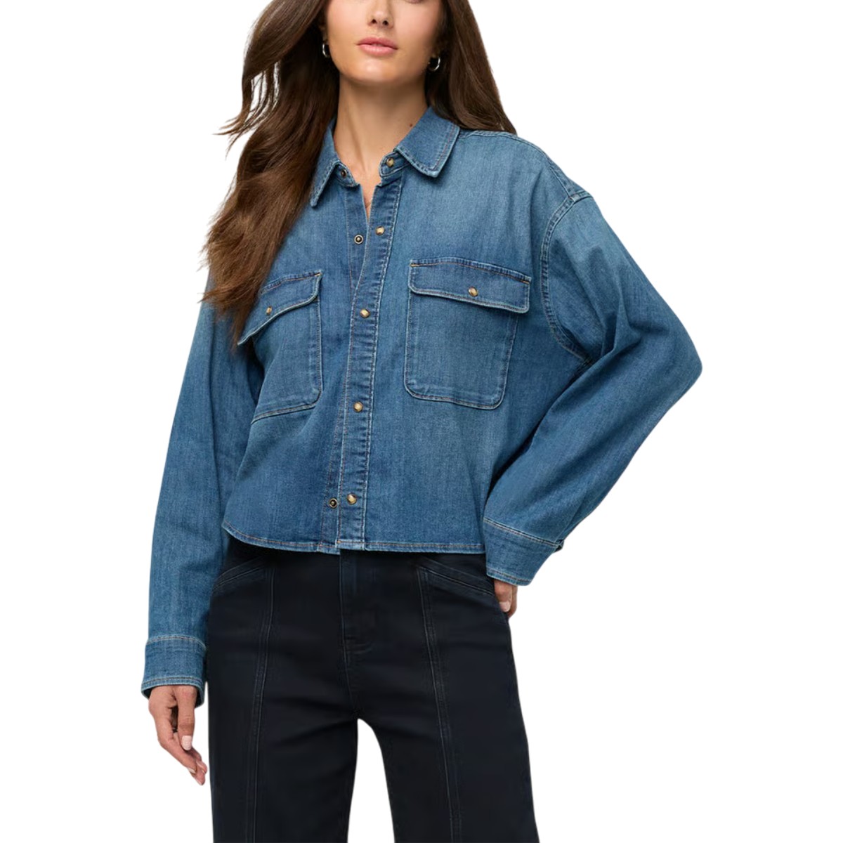 DUER - Chemise Chemise ample en denim Performance Lite pour femme