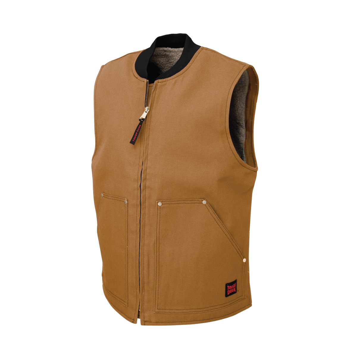 Tough Duck - Veste Duck sans manche doublée en sherpa pour homme