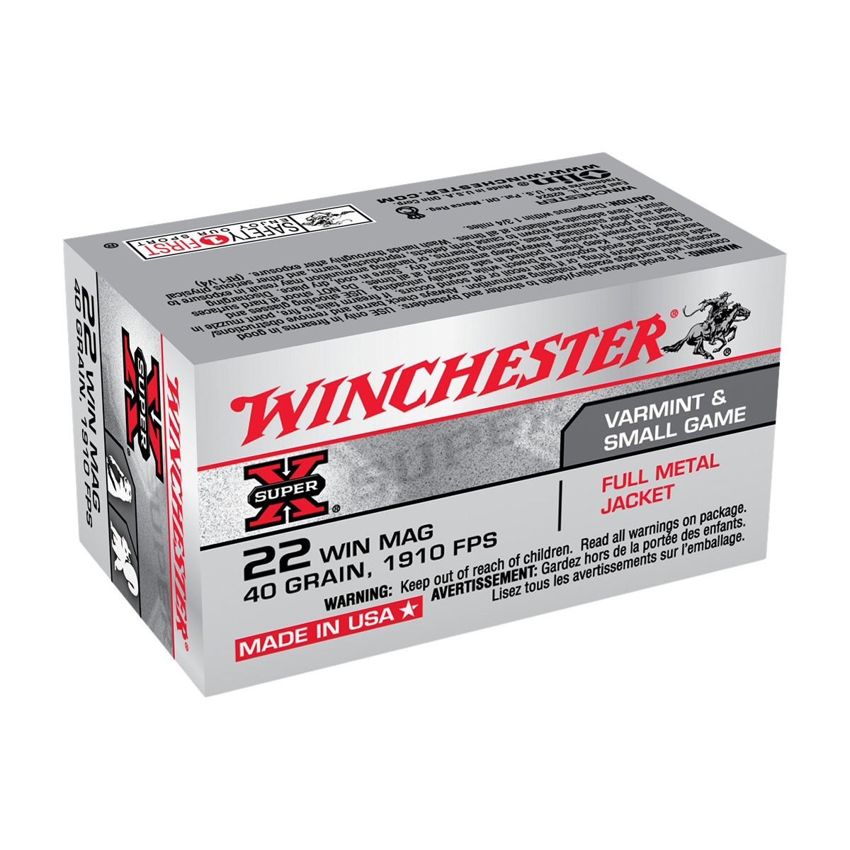 Winchester - Super-X Full Metal Jacket 22 WIN MAG 40 GR