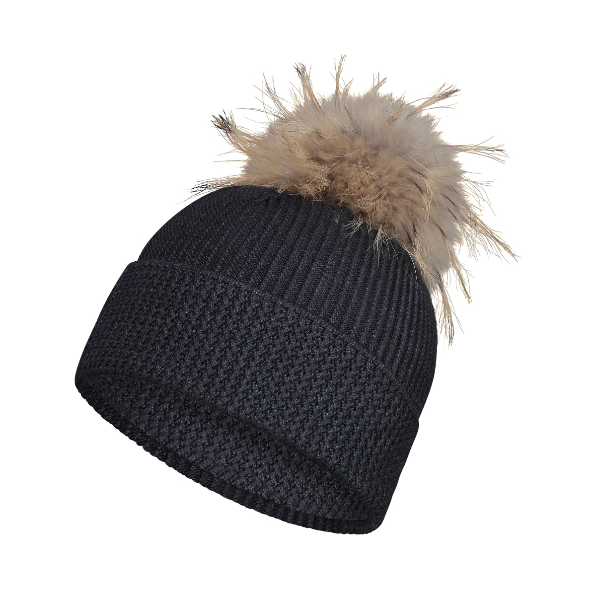 Tuque pompon fourrure pour femme Läska Latulippe