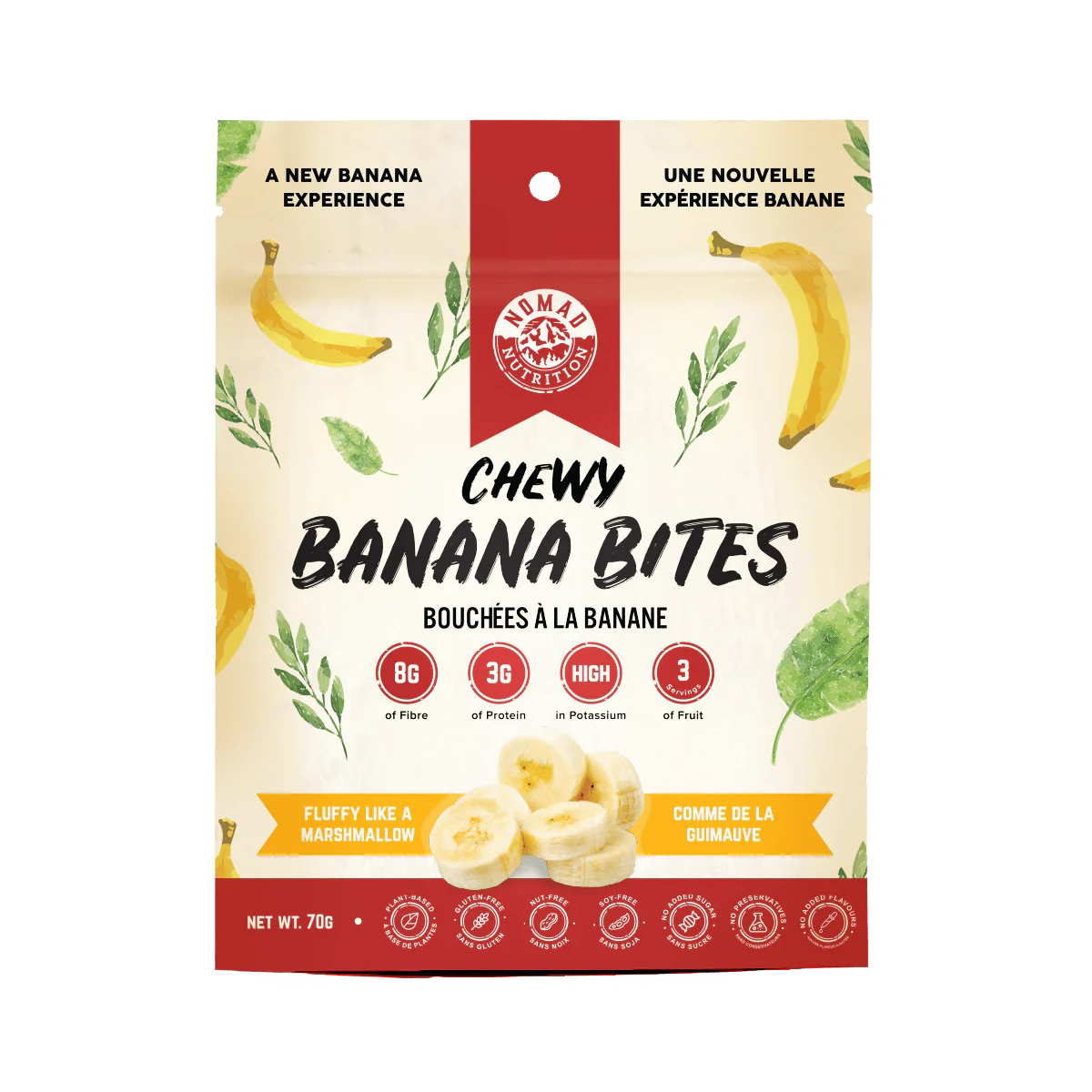 Nomad Nutrition - Chewy Banana Bites 70 g