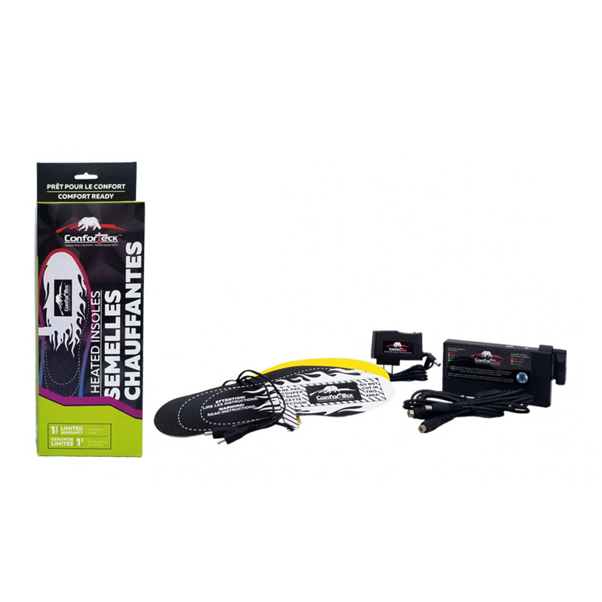 Conforteck - Semelles chauffantes avec batteries au lithium