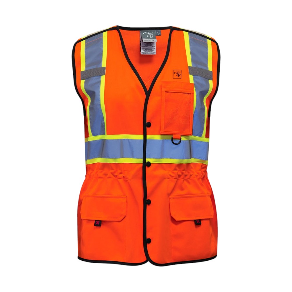 Pilote & Filles - Women's High-Visibility Safety Jacket with 4'' Strips, Class 2