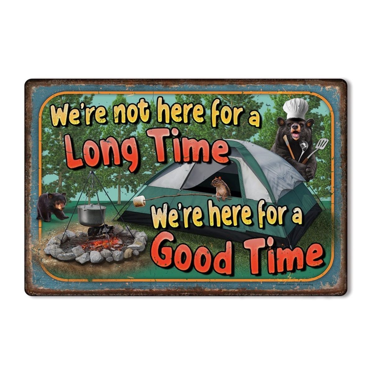 Rivers Edge Products - Panneau en métal drôle, vintage, personnalisé - Good Time