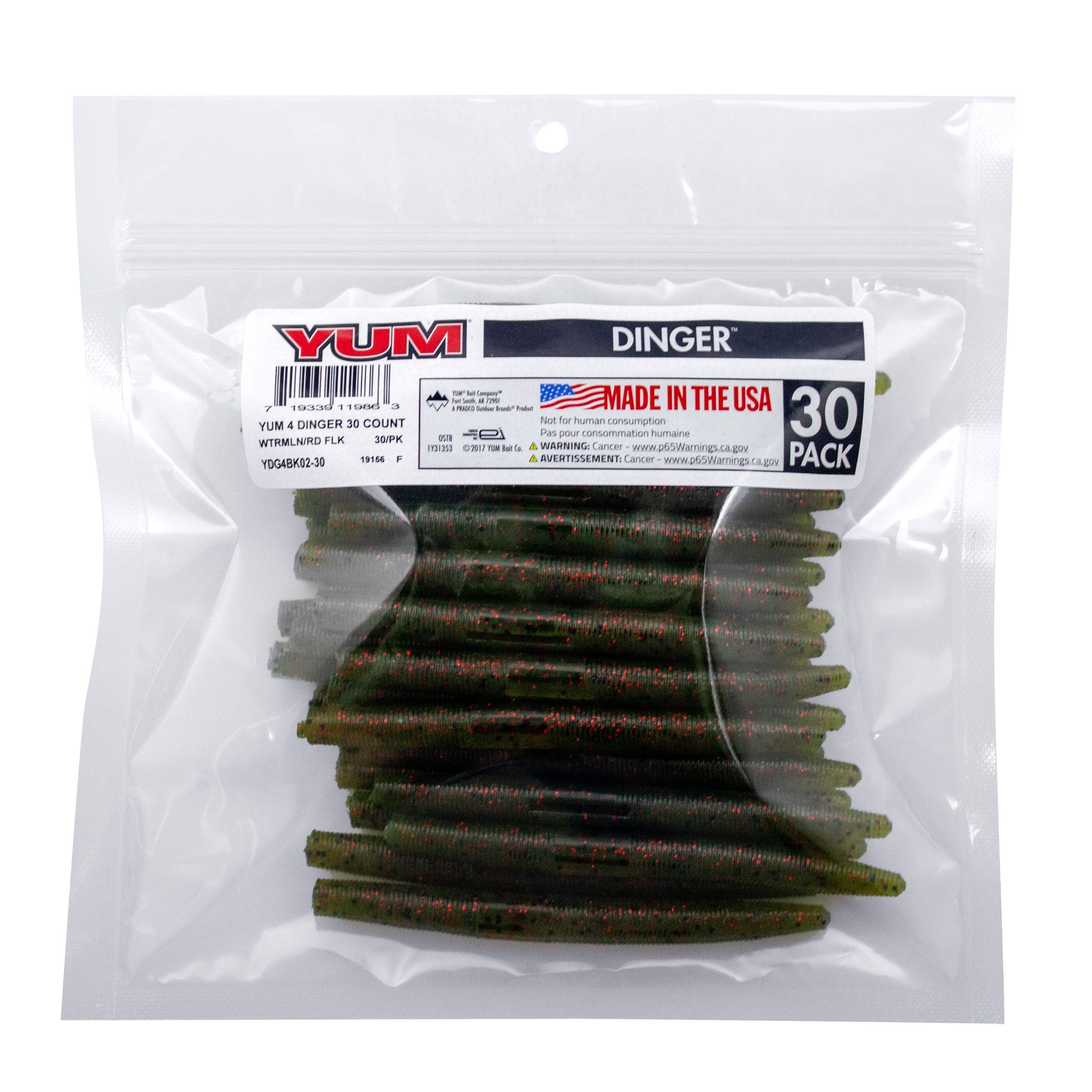 Yum - Dinger Worms Sofbait - 4''