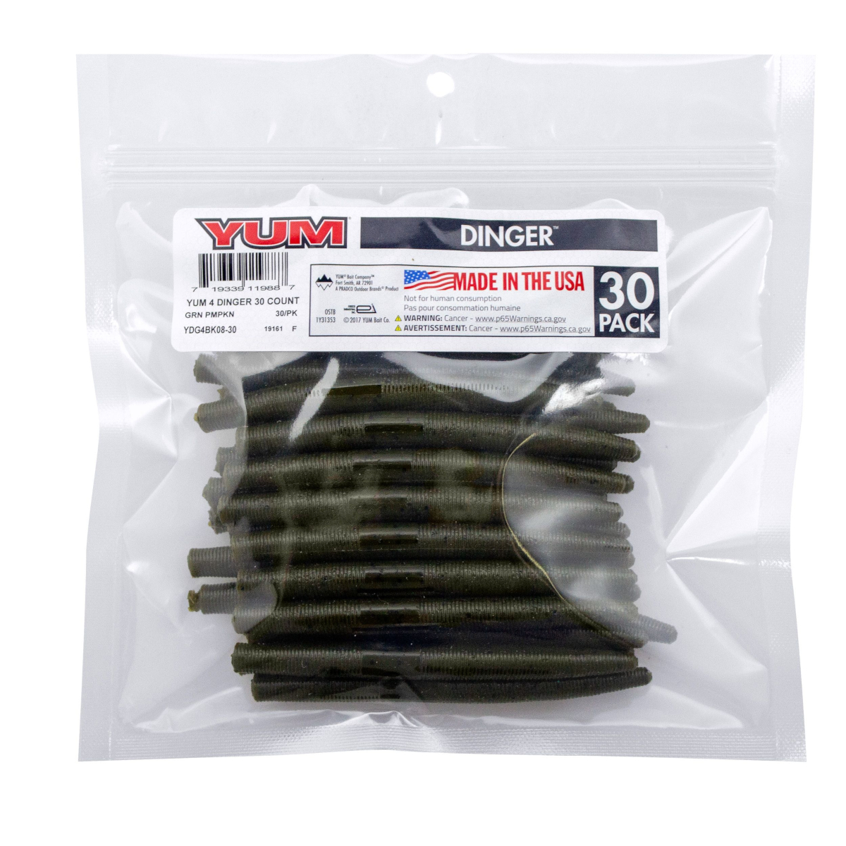 Yum - Dinger Worms Sofbait - 4''